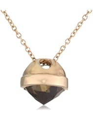 Made Her Think Swinging Bell Stone Rose Gold Vermeil Necklace