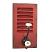 Wood Shutter with Hooks - Red
