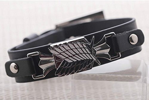 Attack On Titan Scouting Legion Leather Bracelet Scouting Legion Symbol Bracelet by Generic