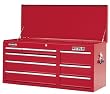 Waterloo PMX4009 40-1/2-Inch Wide by 16-Inch Deep by 19-3/4-Inch High Red Chest with 9 Ball Bearing Drawers and Tri Channel Construction