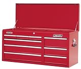 Waterloo PMX4009 40-1/2-Inch Wide by 16-Inch Deep by 19-3/4-Inch High Red Chest with 9 Ball Bearing Drawers and Tri Channel Construction