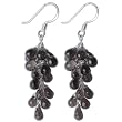 Sterling Silver Smokey Quartz Earrings 2 Inches