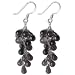 Sterling Silver Smokey Quartz Earrings 2 Inches