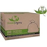 Green Legacy Tall Kitchen Trash Bags - 60 Bags/Box ON SALE! (17 Cents/Bag)