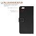Yousave Accessories PU Leather Wallet Cover Case for iPhone 6 Plus - Black