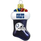 NFL Indianapolis Colts Blown Glass Stocking Ornament
