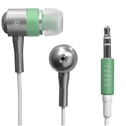 Premium Noise-Reducing Ear Buds from Radius (Green) - iPhone Compatible
