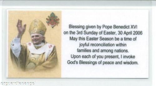 Saint/St. Benedict Keychain Blessed by Pope Benedict XVI Includes Holy Prayer Card
