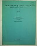 Íslensk Hljóðritaskrá -Bibliography of Icelandic Sound Recordings 1979 (Bibliography of Icelandic Sound Recordings, Volume 1)