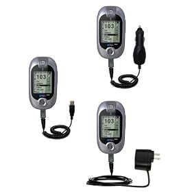 Deluxe Kit for the Golf Buddy Tour GPS Range Finder includes a USB cable with Car and Wall Charger - Gomadic Brand w/ TipExchange Technology