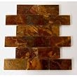 2x4 Multi Red Onyx Polished Mosaic Tiles on the Mesh Sheet