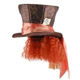 All NEW Disney Alice in Wonderland Licensed Mad Hatter Hat with Hair
