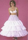 Slip 3-bone Hoop Style with Ruffles White Size 4 - 20
