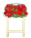Shaped TV Tray Red Hibiscus AYL-New