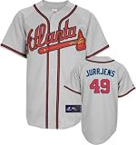 Jair Jurrjens Atlanta Braves Road Grey MLB Replica Jersey