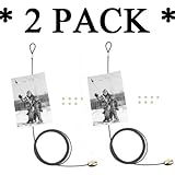 Kikkerland Photo and Card Holder with 8 Magnets (BLACK) ** 2 PACK**