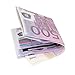 Cai Men Us Dollar Bill Wallet Billfold Leather Credit Card Photo Holder(500 Euro)