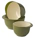 Kitchen & Housewares : Meyer Prestige Country Kitchen 3 Piece Mixing Bowl Set, Olive & Almond