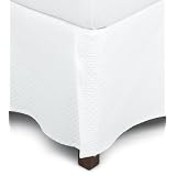 Pinzon Signature Diamond Matelasse Queen Bed Skirt, White ~ Pinzon