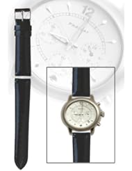 Black Patent Leather Watchband with Quick Release Pins 18mm
