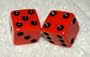 Orange Opaque Dice Pair