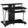 Office Star SAT21 Saturn Computer Desk, Black Silver