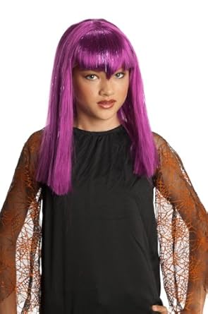Amazon.com: Child's Purple Glitter Vamp Wig: Toys & Games
