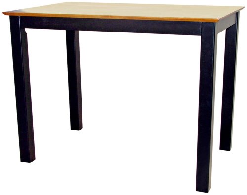 International Concepts T57-3048GS Shaker Styled Counter Height Table, Black/Cherry