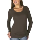Mossimo Black: Long-Sleeve Scoop-Neck Tissue Tee - Mud Pie
