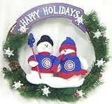 Chicago Cubs 20'' Team Snowman Wreath