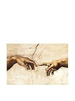 LegendArte Lienzo La Creazione Di Adamo (Dettaglio) di Michelangelo Buonarrotti multicolor