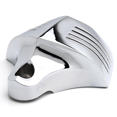 DLLL Silver Aluminum Twin Horn Cover V-Shield Cowbell For Cruiser Chopper Bobber Cafe Racer Motorcycle