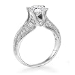 Certified, Round Cut, Solitaire Diamond Ring in 18K Gold / White (2 ct, D Color, SI2 Clarity)