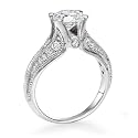 0, Choice of White or Yellow Round <#DIAMOND0.FormatedLab#> Diamond Solitaire Engagement Ring (1 1/2 ct, D Color, SI1 Clarity, Cut)