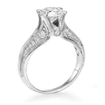 Diamond Engagement Ring in Platinum - Certified, Round, 1.90 Carat, D Color, SI2 Clarity