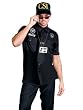 Mens Police Uniform Costume Detective CSI Crime Scene Cop Costume 5 Piece Set XL or XXL