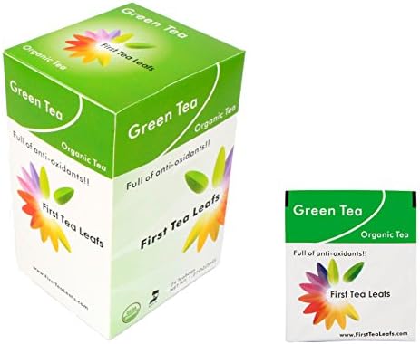 First Tea Leafs: Green Tea, Organic & Kosher Tea (24 tea bags per box)