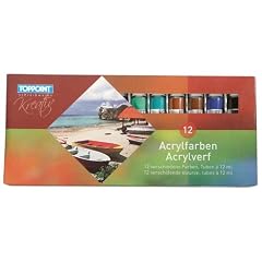 Toppoint 28651 Acrylfarbe, 12er Schachtel, � 12 ml