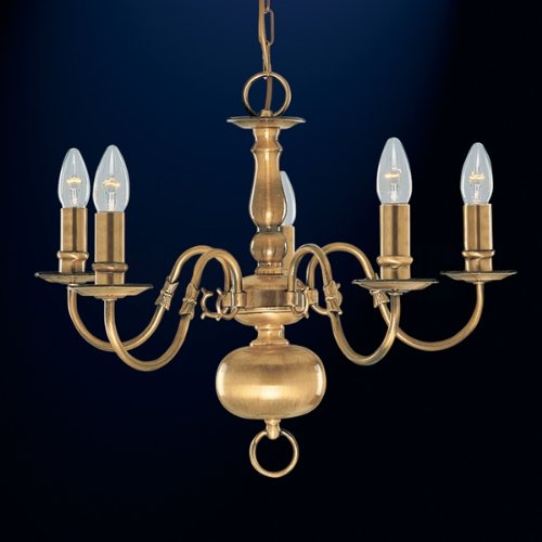 Searchlight Chandelier 1019-5AB Antique Brass