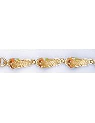 Bracelets Gold Single Flip Flop With Multi-color Straps Bracelet