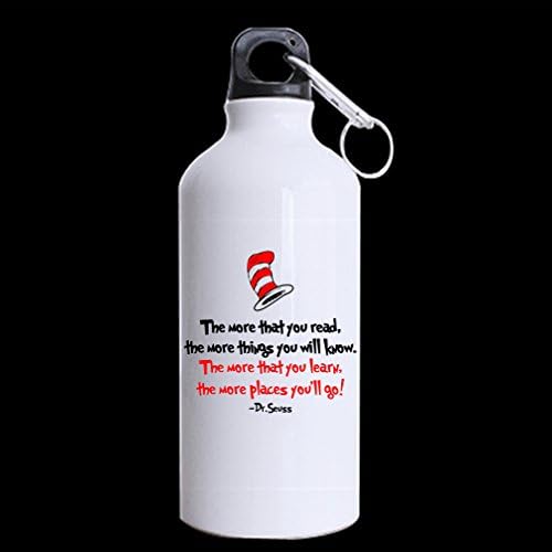 DONGMEN Alluminum Dr. Seuss Charactor Portable 13.5 oz Sports Drinking Bottle Travel Bottle BPA Free Bottle Two Sides