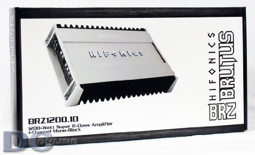Hifonics Brutus BRZ1200.1D D-Class Mono Block 1 x 450 @ 4 OHMS, 1 x 900 @ 2 OHMS, 1 x 1200 @ 1 OHM