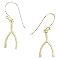 14K Gold-Over-Silver Wishbone Earrings