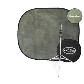 Savage Photography Collapsible Dual Background - Monsoon w/Stand