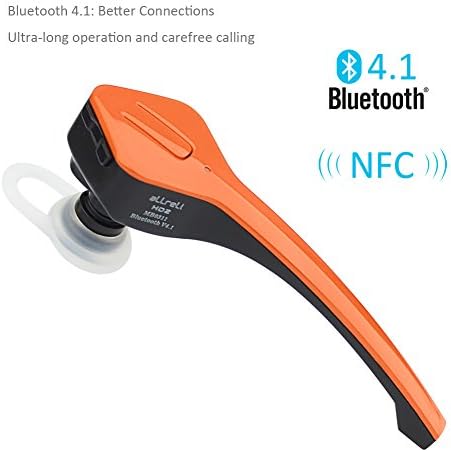 aLLreLi HD2 Bluetooth 4.1 Headset w/ NFC - Noise Cancellation Wireless Headphones - Orange