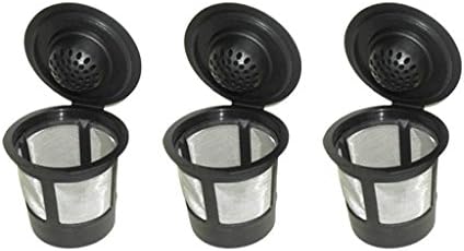Coffee Filter Replacement for Keurig 2.0 and 1.0 Brewers K Cup Coffee Home Single Cup Brewing Systems,Reusable Coffee Filter and Bonus Scoop (3 Pack)