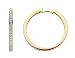 Diamond Hoop Earrings 1/3 Carat (ctw) in Yellow Gold