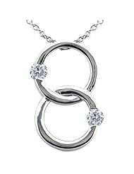0.52 Ct Round G/H I1 Diamond 18K White Gold Pendant