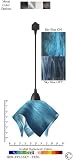 Jezebel Radiance® Flame Track Lighting Pendant Small. Hardware: Black. Glass: Sky Blue Teal