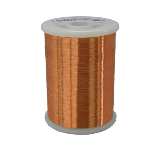 Magnet Wire, Enameled Copper Wire, 40 AWG, 1.0 Lbs, 33217' Length, 0.0034